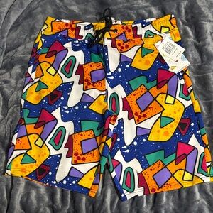 Vibrant Abstract Men's Athletic Shorts